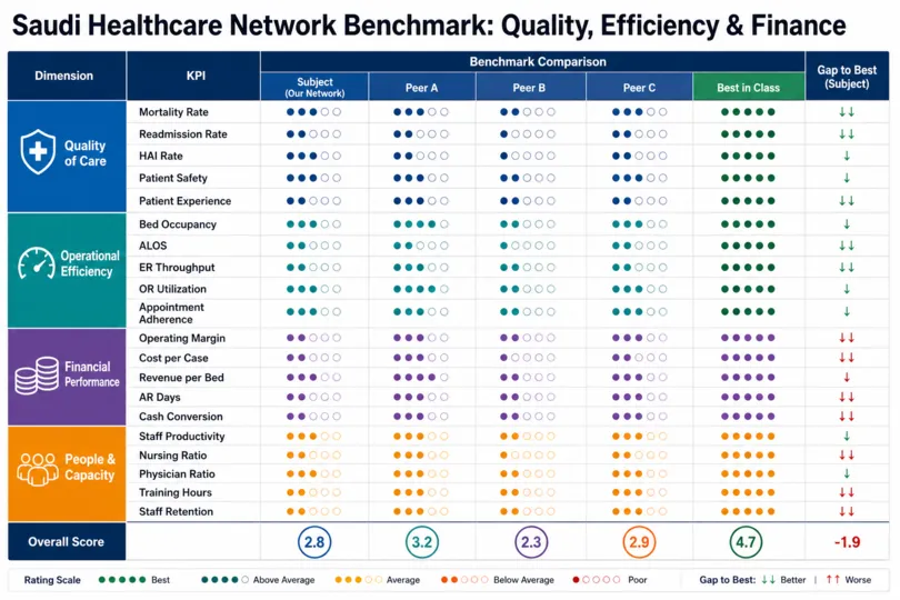 Benchmarking Framework to Elevate Saudi Healthcare Performance